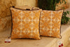 Hand made embroidered Yellow Cushion