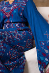 Gaza Blue Embroidery Thobe- ثوب غزة الأزرق المطرز