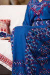 Gaza Blue Embroidery Thobe- ثوب غزة الأزرق المطرز