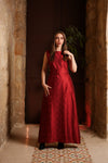 Diamond Motif Silk Dress- فستان حريري