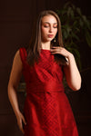 Diamond Motif Silk Dress- فستان حريري